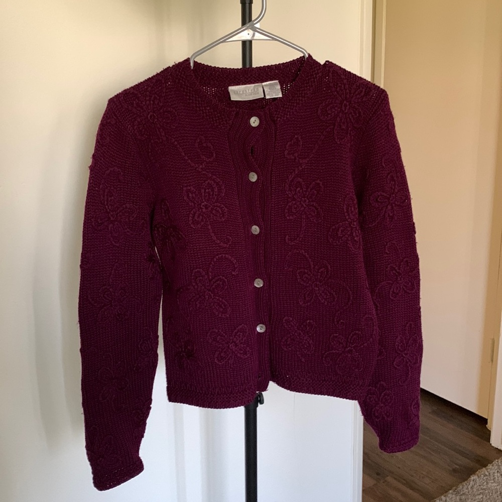 Vintage Magenta Wool Sweater